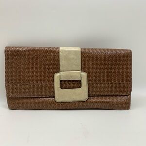 Amici Brown Tan Leather Clutch Handbag